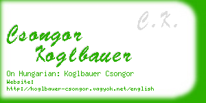 csongor koglbauer business card